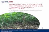 SUSTAINABLE MANAGEMENT OF NON-TIMBER FOREST PRODUCTS ... · SUSTAINABLE MANAGEMENT OF NON-TIMBER FOREST PRODUCTS THROUGH COMMUNITY INSTITUTIONS 1 1.0 INTRODUCTION The Partnership