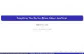 Everything You Do Not Know About JavaScript€¦ · JavaScript 1.0: built in May 1995 in 10 days. Today, JavaScript has several powerful, well-designed new features and is rapidly