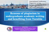Reasons of plagiarism in undergraduate academic writing ... · Turnitin anonymous peer review process in the assessment of undergraduate academic writing. Paper presented at the 6.