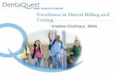 Excellence in Dental Billing and Coding - NNOHA · Excellence in Dental Billing and Coding Andrea Dickhaut, MHA • Private Practice RDH ... Billing posts and reconciles patient and