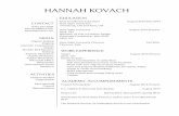 HANNAH KOVACH · 2017-12-02 · HANNAH KOVACH EDUCATION SKILLS-Pattern Making-Draping-Garment Construction-Design-Double Bed Machine Knitting-Fashion Illustration-Adobe Illustrator-Adobe