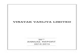 VINAYAK VANIJYA LIMITED - Bombay Stock Exchange...VINAYAK VANIYA LIITED 1 NOTICE Notice is hereby given that the 30th Annual General Meeting of Vinayak Vanijya Limited will be held