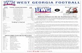 WEST GEORGIA FOOTBALL WEST GEORGIA FOOTBALL 2015 Gulf South Conference Champions ¢â‚¬¢ 2014 & 2015 Super