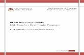 PLAR Resource Guide - 46391Complete · PLAR Resource Guide EAL Teacher Certificate Program ... • Describe characteristics of a communicative activity ... Module 2 Brief History