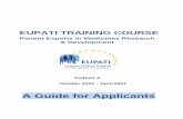 EUPATI TRAINING COURSE - Patient education! · Each Module is split into several lessons and has specific learning outcomes allocated to it, which indicate what you will learn upon
