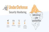 UnderDefense Security Monitoring capabilities your Enhancing€¦ · Co-managed security monitoring for SMB (Monitoring Only) Notification only Email, SMS, calls Response, forensics