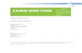 Kaimai Construction Report · This report lays out the general construction methodology for the proposed 24 turbine Kaimai Wind Farm project. Wind Farm design approaches are now very
