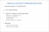 Accessing I/O Devices I/O interface Input/output mechanismsdas/courses/comp_org/Input_Output_Organizat… · • I/O interface • Input/output mechanism Memory-mapped I/O Programmed