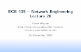 ECE 435 { Network Engineering Lecture 20web.eece.maine.edu/~vweaver/classes/ece435_2017f/ece435_lec20.pdfIf arbitrary signal run through low-pass lter of bandwidth H, can be reconstructed