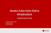 Akraino Kubernetes-Native Infrastructure · A declarative conﬁguration is used to deﬁne all components in the ref architecture: hardware, software, tools, method of deployment,