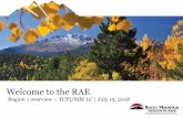 Welcome to the RAE · The “Six Visit” Benefit Expansion 90791 Diagnostic Evaluation without Medical Services 90792 Diagnostic Evaluation with Medical Services 90832 Psychotherapy