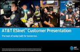 AT&T ESInet Customer Presentation · Customer Resolution Center ESInet System Monitoring Incident Management AT&T Field Services Help Desk Global Network Operations Center Capacity
