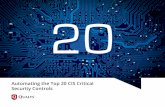 Automating the Top 20 CIS Critical Security Controls · AUTOMATING THE TOP 20 CIS CRITICAL SECURITY CONTROLS2 SUMMARY It’s not easy being today’s CISO or CIO. With the advent