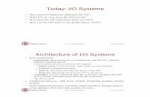 Today: I/O Systemslass.cs.umass.edu/~shenoy/courses/fall10/lectures/Lec21.pdf · I/O request Lifecycle! CS377: Operating Systems Computer Science CS377: Operating Systems Lecture