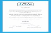 This certifies that · 2020-03-24 · 2. After considering the test reports and examining the Product/s, The Water Regulations Advisory Scheme Ltd. (“WRAS Ltd” / “WRAS”) finds