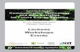 Lectures Workshops Events - Future Energy Systems · 4) Backhaul communicaon technologies: PLC, WiMax, LTE, LoRa, SIGFOX An overview of each of the technologies, along with its pros