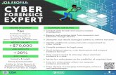 Job Profile: Cyber Forensics Expert - US-CERT · JOB PROFILE: CYBER FORENSICS EXPERT DEGREE REQUIRED? Yes Bachelor’s Degree in Cybersecurity or Computer Science [Master’s Degree