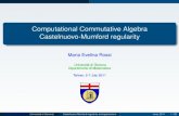 Computational Commutative Algebra Castelnuovo-Mumford ...math.ipm.ac.ir/conferences/2011/cca2011/Rossi1.pdf · Computational Commutative Algebra Castelnuovo-Mumford regularity Maria