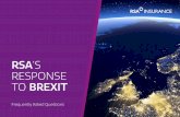 RSA’S RESPONSE TO BREXIT · RSA’S RESPONSE TO BREXIT BACKGROUND On 23rd June 2016, the UK voted to leave the European Union (EU). On 29th March 2017, the UK triggered Article