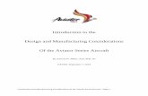 Introduction to the Design and Manufacturing ... · Introduction and Manufacturing Considerations of the Aviator Series Aircraft – Page 6 A Cirrus aircraft weighing 6,800 lbs. achieving