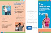 Stay Independent brochure - Stay On Your Feet®...•Consulting a specialist •Seeing a physical therapist •Attending a fall prevention program Please circle “Yes” or “No”
