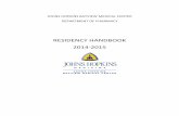 RESIDENCY HANDBOOK 2014-2015 - Johns Hopkins Medicine ... · Internal Medicine Ambulatory Care (Anticoagulation Clinic) Administration One ICU rotation Maternal/Child Health Core