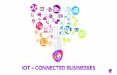 IOT – CONNECTED BUSINESSES · As many connected things per person as world average. 1,7 in 2014, growing to 4 in 2018. Growth per year in revenues 2015-2020. Million connected things