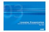 Investor Presentation - ANZ · 7 May 2003 Investor Presentation Leverage real capabilities to build sustainable strategic position • Leverage specialisation as distinctive strategy