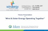 On Wind & Solar Energy Operating Together”€¦ · “Wind & Solar Energy Operating Together” 1 Balawant Joshi, Managing Director. Outline of the theme • RE Proliferation –present