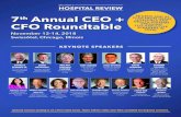 L November 12-14, 2018 Swissôtel, Chicago, Illinois 2018 Brochure.pdf7th Annual CEO + CFO Roundtable November 12-14, 2018 ... CONFERENCE CO-CHAIRS Kevin Spiegel FACHE, President and