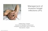 Management of invasive fungal infections (IFI) · • Overall annual incidence of Candida BSI in Spain is 10.4 cases/105 population.Annual incidence varied widely depending on patients