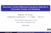 Geometric Partial Differential Equations Methods in ...alpha.math.uga.edu/~mjlai/summerschool/ZhangQin.pdf · Geometric Partial Differential Equations Methods in Geometric Design