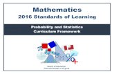 Mathematics · VDOE Mathematics Standards of Learning Curriculum Framework 2016: Probability and Statistics Instructional Technology The use of appropriate technology and the interpretation