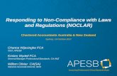 Responding to Non-Compliance with Laws and Regulations ...apesb.org.au/uploads/news/...CA_ANZ_19_Oct_2017.pdfResponding to Non-Compliance with Laws and Regulations (NOCLAR) Chartered