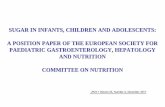 SUGAR IN INFANTS, CHILDREN AND ADOLESCENTS: A POSITION ... · PAEDIATRIC GASTROENTEROLOGY, HEPATOLOGY AND NUTRITION COMMITTEE ON NUTRITION . 2 DEFINITIONS, RECOMMENDATIONS, INTAKE