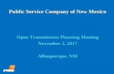 Public Service Company of New Mexico · 2017-10-24 · Public Service Company of New Mexico . Open Transmission Planning Meeting . ... Load Shedding – Capacitor ... In-service date