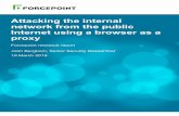 Attacking the Internal Network from the Public …...Attacking the internal network from the public Internet using a browser as a proxy forcepoint.comPUBLIC 4 (This whitepaper does