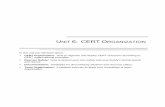 UNIT 6: CERT ORGANIZATION · UNIT 6: CERT ORGANIZATION. In this unit you will learn about: ... 2011 6-9 . E XPANDED CERT O PERATIONS S TRUCTURE. CERT operations section structure,