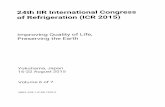24th IIR International Congress Refrigeration …24thIIR International Congress ofRefrigeration (ICR2015) ImprovingQualityof Life, PreservingtheEarth Yokohama,Japan 16-22August2015
