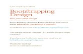 A free sample of the eBook Boot rapping Design · A free sample of the eBook Boot!rapping Design Roll your own design. You’re building a business, but great design feels out of