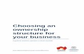 Choosing an ownership structure for your business€¦ · Choosing an ownership structure for your business Page 8 of 22 03 Legal forms of ownership • All partners are personally