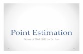 Point Estimation - College of Sciencesfan/SubPages/CSUteach/st6205/lecture notes/point-esti.pdf• Estimation: o Point estimation: use a single value to estimate a parameter o Interval