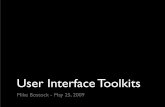 User Interface Toolkits - Stanford University · • Past, Present, and Future of User Interface Software Tools, Brad Myers, Scott E. Hudson, Randy Pausch, ACM Transactions on Computer-Human