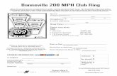 Bonneville 200 MPH Club Ring · sides are the name or year of the Bonneville 200 MPH member and the speed achieved to receive this honor. Ultrium is Herff Jone’s non-precious silver