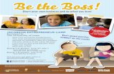 Be the Boss!prairiebackpack.org/wp-content/uploads/2016/03/Jacobson... · Be the Boss! r ! Start your own business and do what you love! This is not a school district publication.