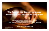 The Role of the Speech Language Pathologist in Concussion ... · The Role of the Speech Language Pathologist in Concussion Education by Nancy Manasse-Cohick, Ph.D., CCC-SLP ... Validity