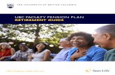 UBC FACULTY PENSION PLAN RETIREMENT GUIDE · month following your 55th birthday or the first of any succeeding month. Upon retirement, you are responsible for making decisions about