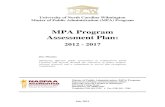 MPA Program Assessment Plan - University of North Carolina ... · MPA Program Assessment Plan Mission Driven Assessment - 2 - learning competencies, program outcomes, diversity plan,