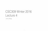 CSC309 Winter 2016 Lecture 4 - Department of Computer ...ylzhang/csc309w16/files/lec04-php.pdf · • PHP7.0 released on December 3, 2015 7. Lifecycle a PHP request 8. Hello World!