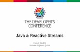 Java & Reactive Streams · 2019-11-28 · de streams de forma assíncrona e com back pressure não bloqueante Assíncrona: não espera um retorno imediato; processamento paralelo
